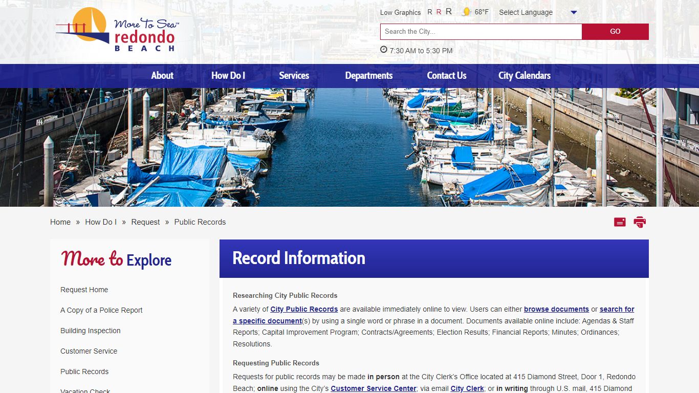 City of Redondo Beach - Public Records